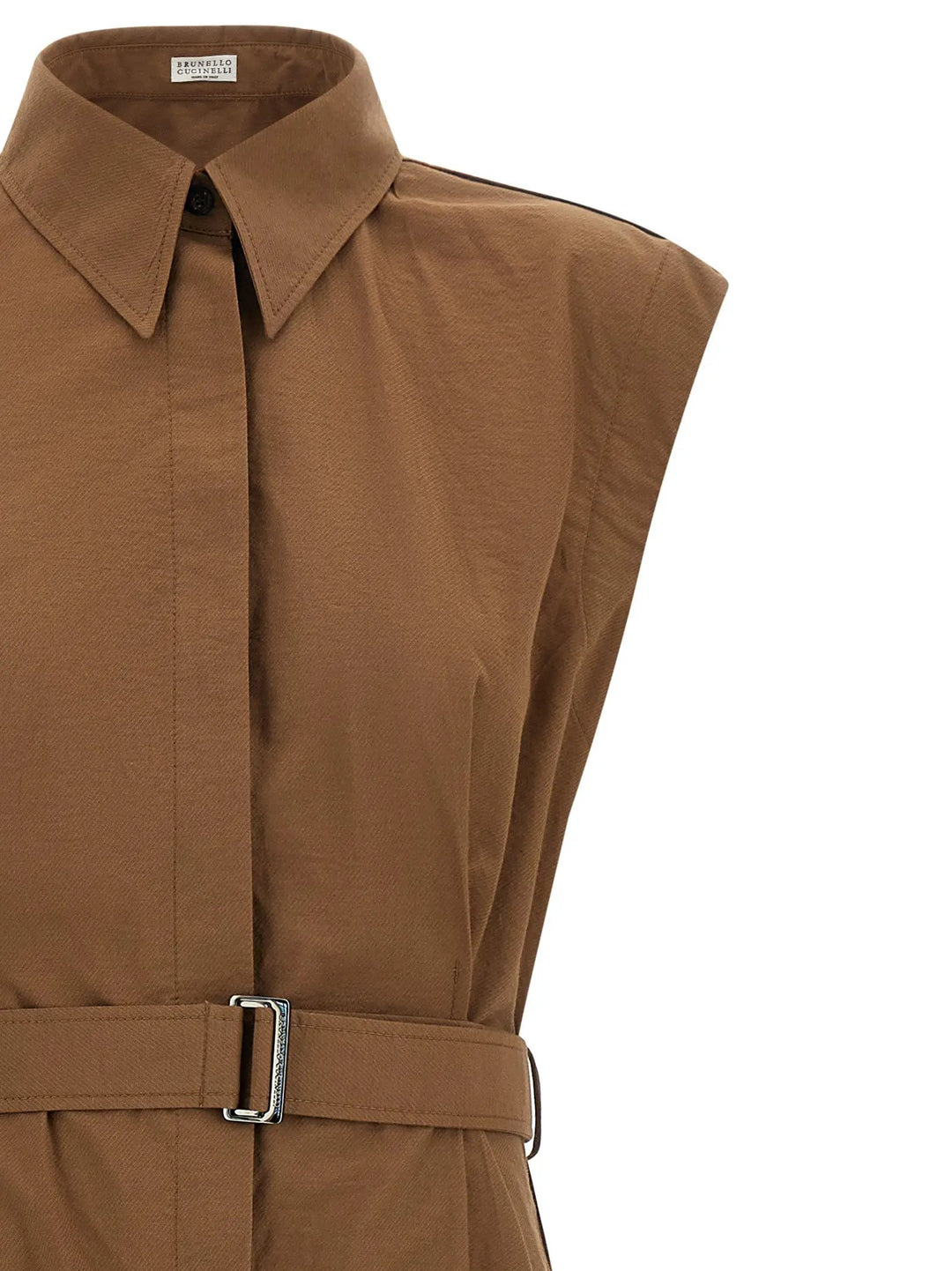 Brunello Cucinelli Sample Sale | Brunello Cucinelli Brown Cotton Midi Dress - | Designer outlet