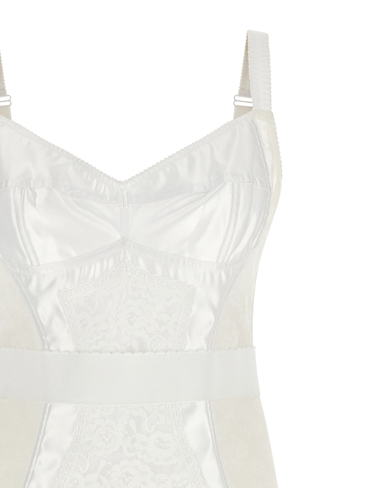 Dolce &amp; Gabbana Sample Sale | Dolce &amp; Gabbana White Polyamide Midi Dress - | Designer outlet