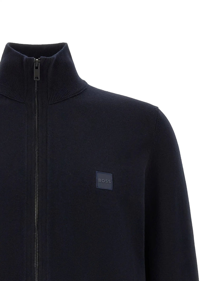 Hugo Boss Sample Sale | Hugo Boss Blue Cotton Cardigan - | Designer outlet
