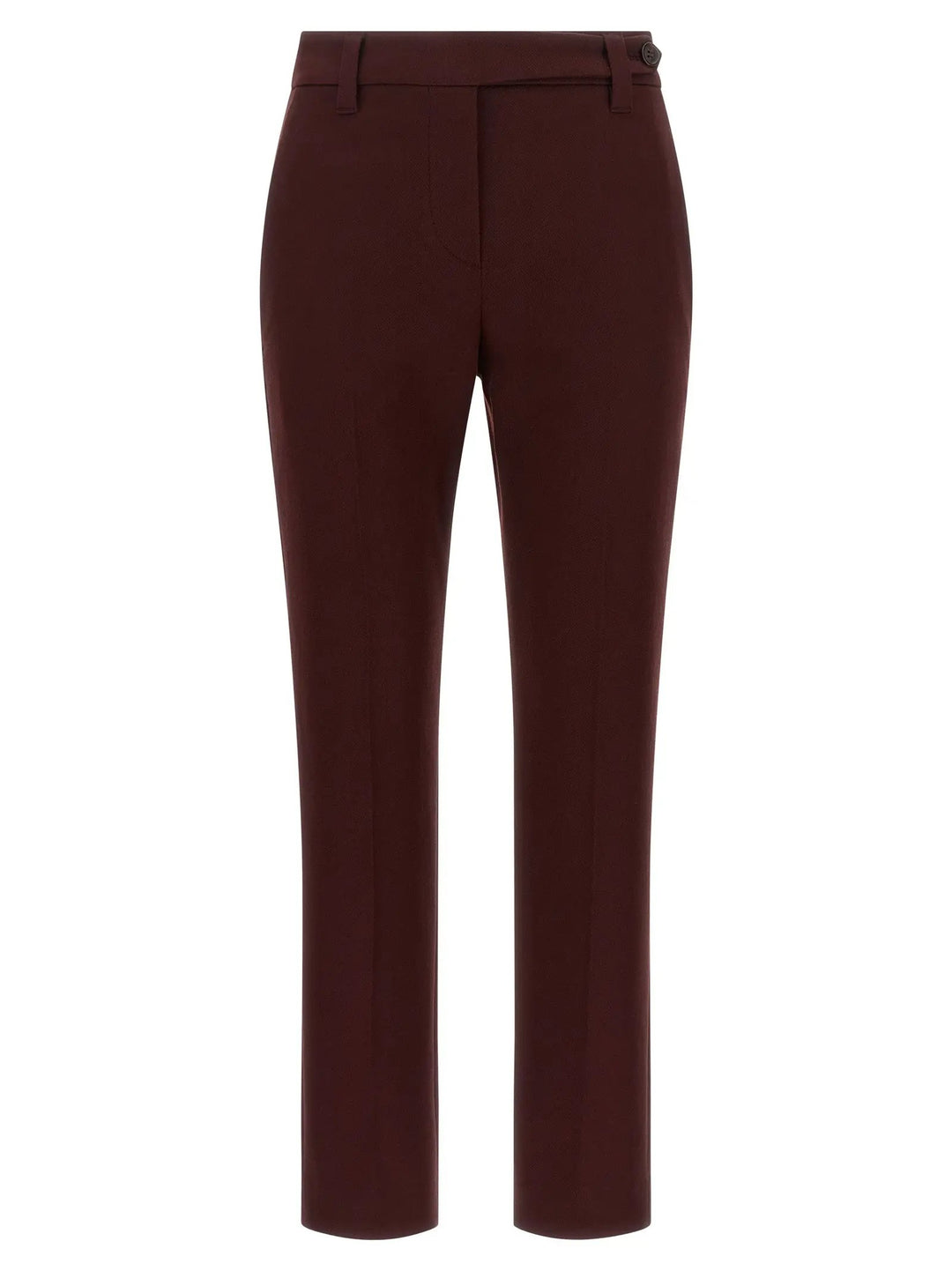 Brunello Cucinelli Sample Sale | Brunello Cucinelli Bordeaux Cotton Casual Pants - | Designer outlet