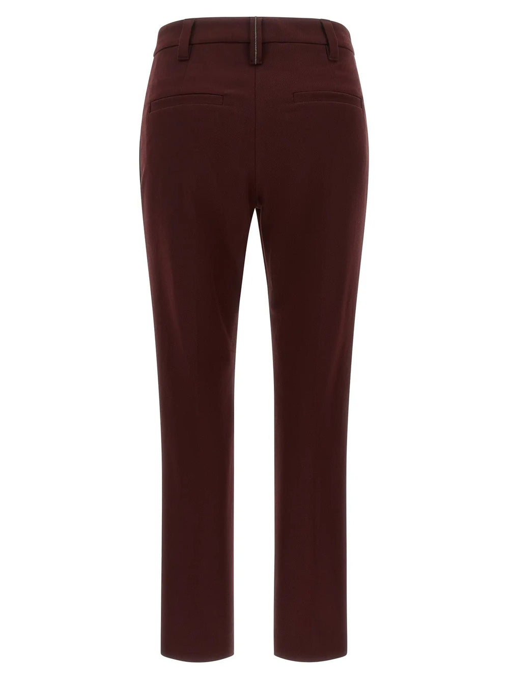 Brunello Cucinelli Sample Sale | Brunello Cucinelli Bordeaux Cotton Casual Pants - | Designer outlet