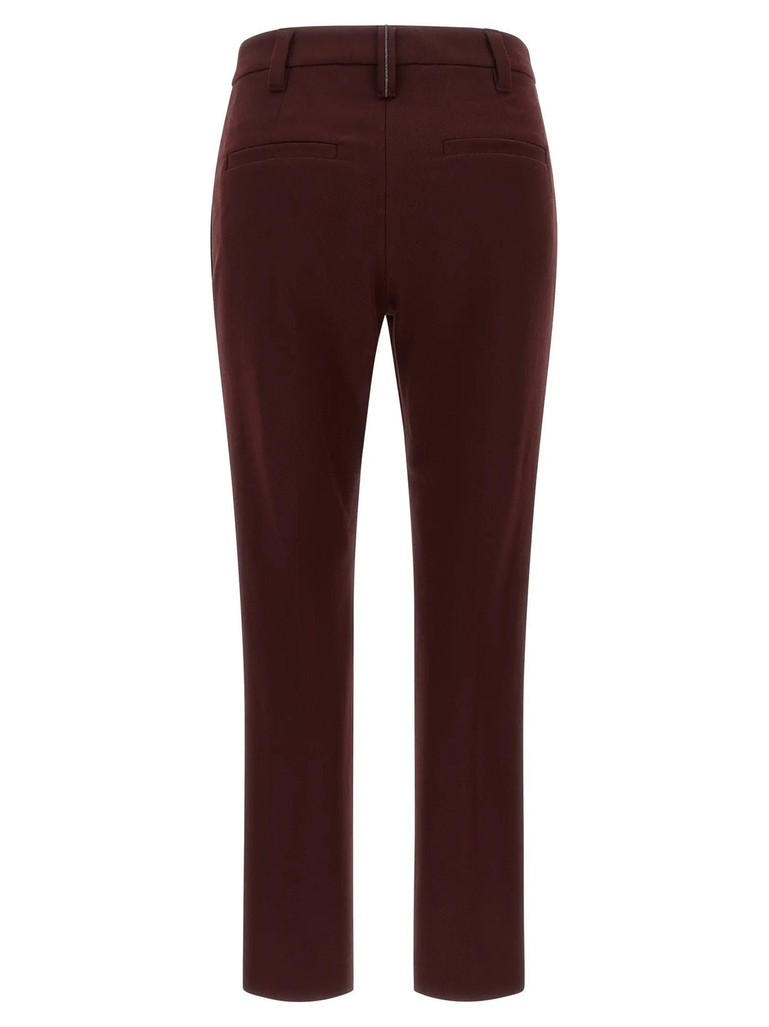 Brunello Cucinelli Sample Sale | Brunello Cucinelli Bordeaux Cotton Casual Pants - | Designer outlet
