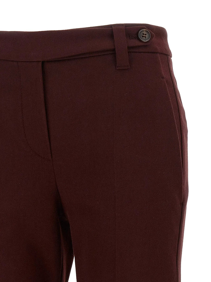 Brunello Cucinelli Sample Sale | Brunello Cucinelli Bordeaux Cotton Casual Pants - | Designer outlet