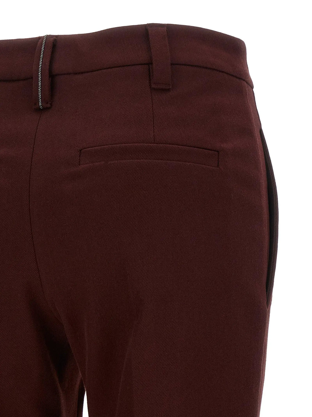 Brunello Cucinelli Sample Sale | Brunello Cucinelli Bordeaux Cotton Casual Pants - | Designer outlet