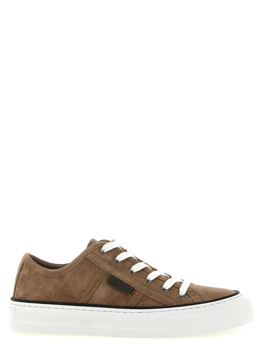 Brunello Cucinelli Sample Sale | Brunello Cucinelli Brown Leather Low Top Sneakers - | Designer outlet