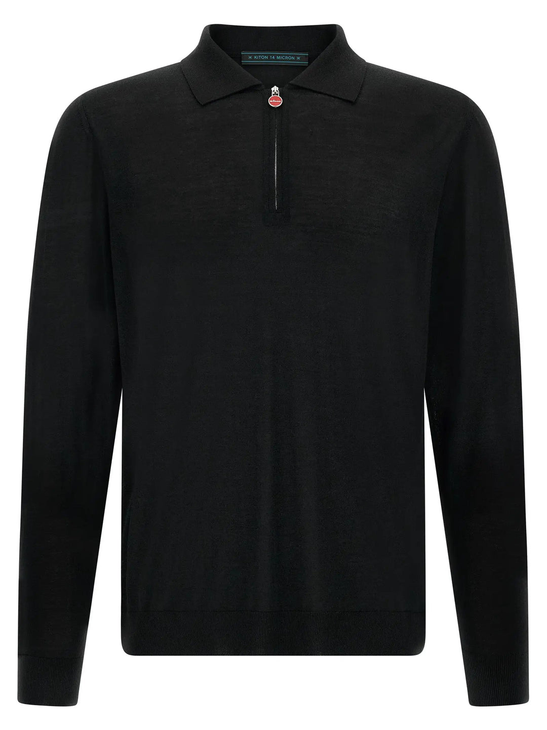 Kiton Sample Sale | Kiton Black Wool Polo Shirt - | Designer outlet