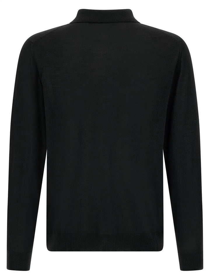 Kiton Sample Sale | Kiton Black Wool Polo Shirt - | Designer outlet