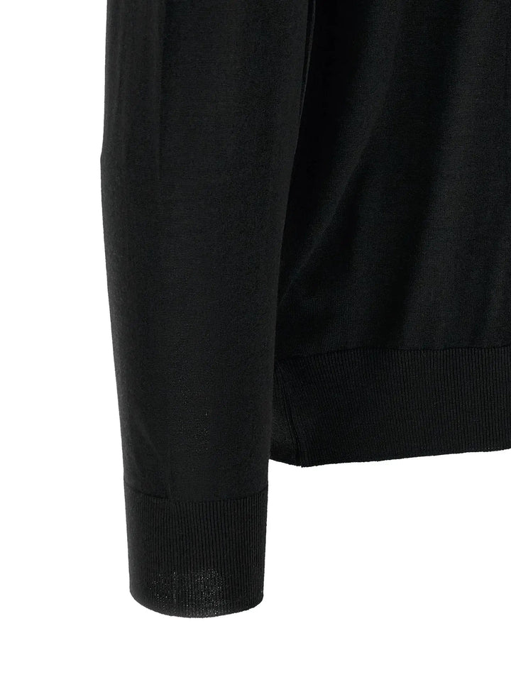 Kiton Sample Sale | Kiton Black Wool Polo Shirt - | Designer outlet
