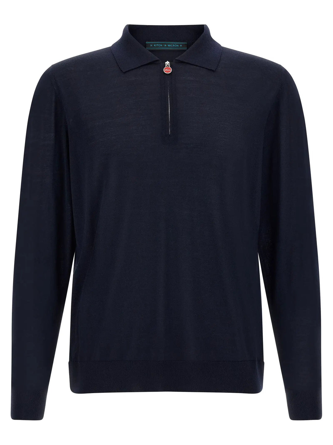 Kiton Sample Sale | Kiton Blue Wool Polo Shirt - | Designer outlet