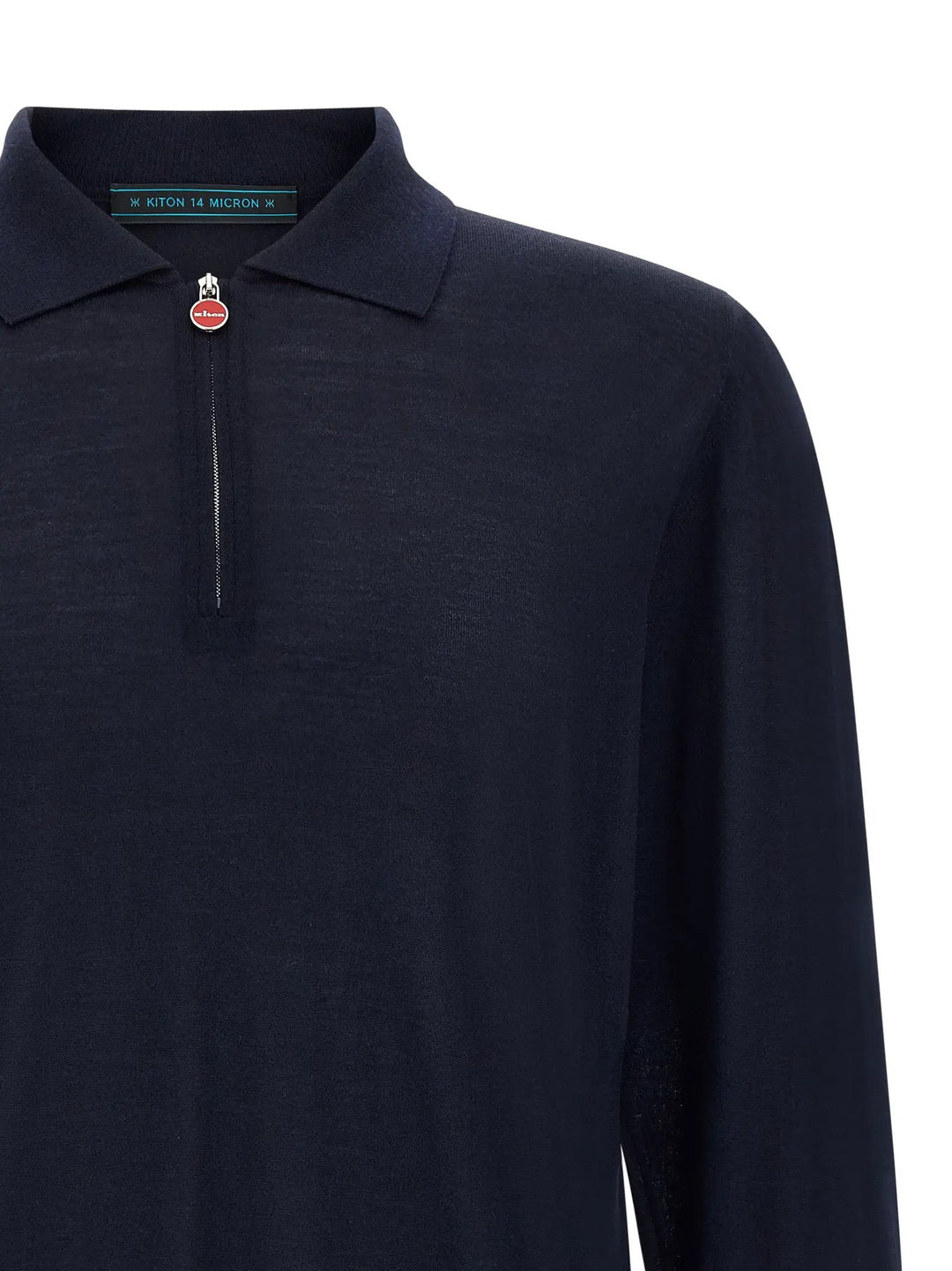 Kiton Sample Sale | Kiton Blue Wool Polo Shirt - | Designer outlet