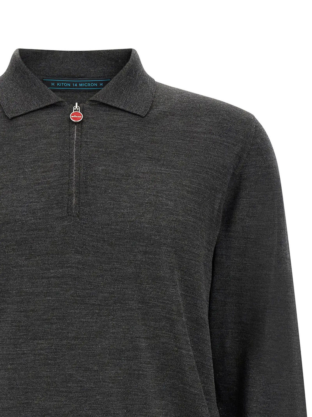 Kiton Sample Sale | Kiton Gray Wool Polo Shirt - | Designer outlet