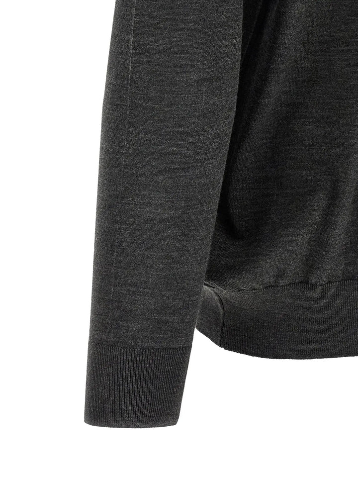 Kiton Sample Sale | Kiton Gray Wool Polo Shirt - | Designer outlet