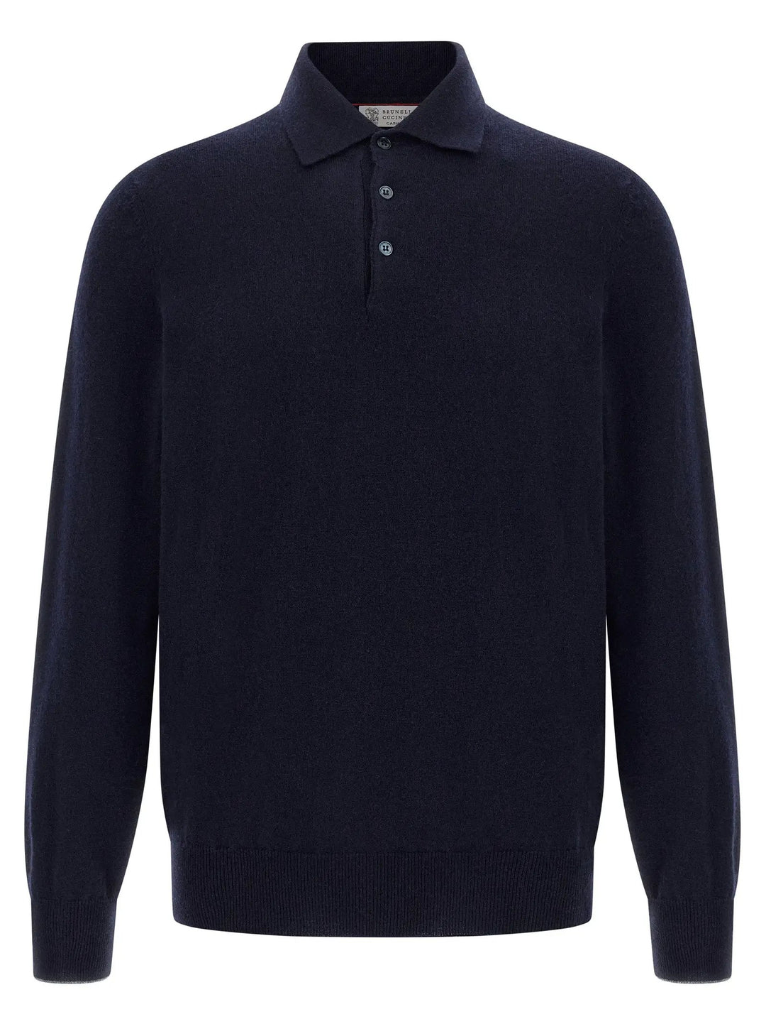 Brunello Cucinelli Sample Sale | Brunello Cucinelli Blue Cashmere Polo Shirt - | Designer outlet