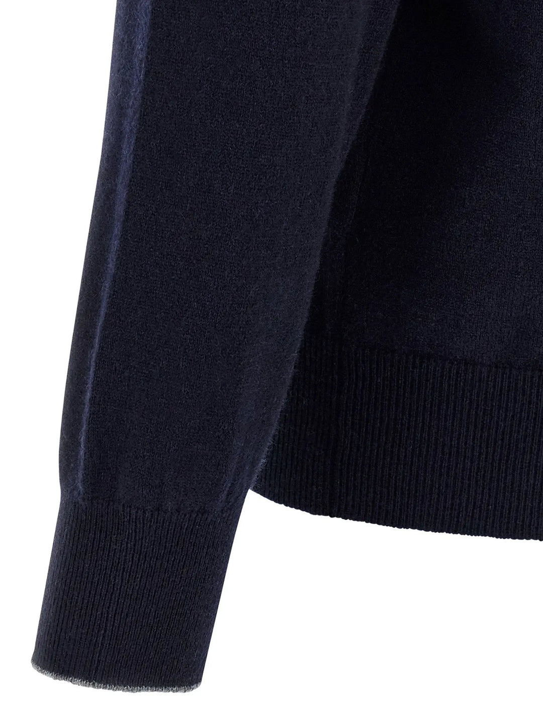 Brunello Cucinelli Sample Sale | Brunello Cucinelli Blue Cashmere Polo Shirt - | Designer outlet