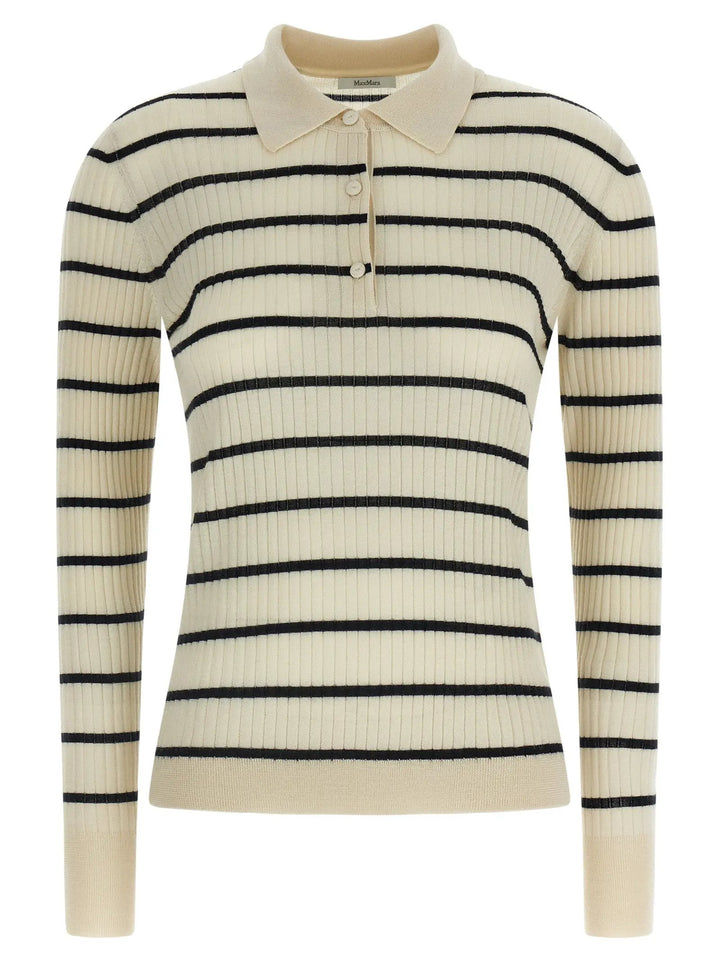 Max Mara Sample Sale | Max Mara Blue Cashmere Polo Shirt - | Designer outlet
