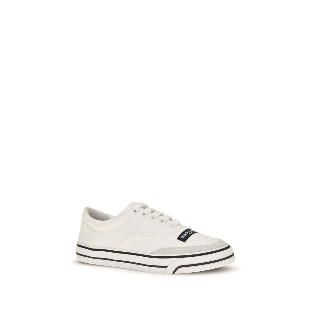 Dolce & Gabbana Sample Sale | Dolce & Gabbana White Cotton Low Top Sneakers - | Designer outlet
