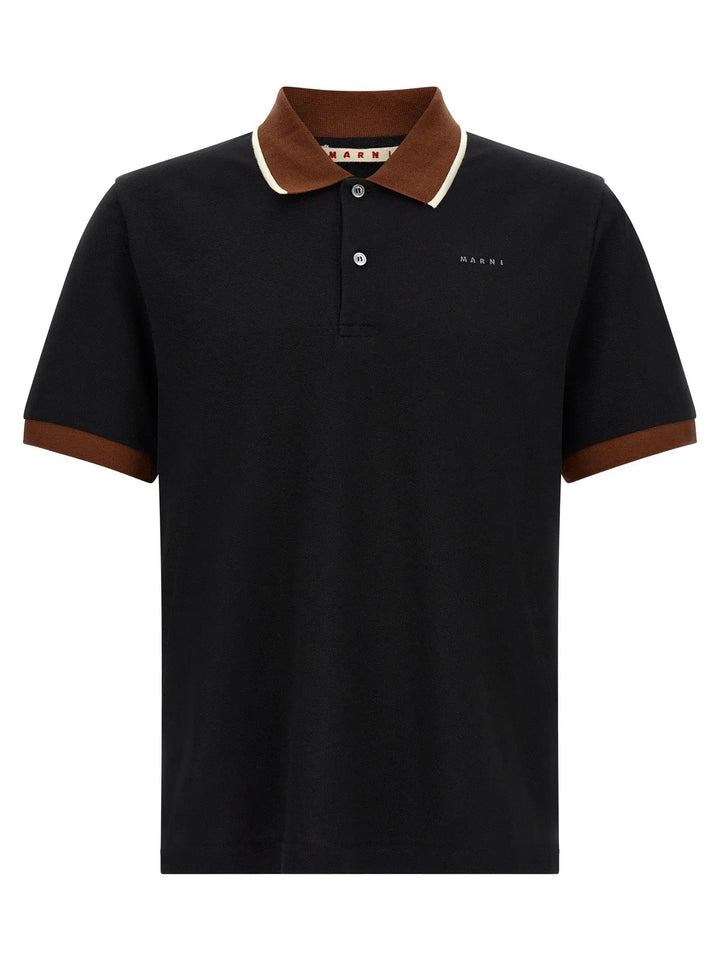 Marni Sample Sale | Marni Black Cotton Polo Shirt - | Designer outlet