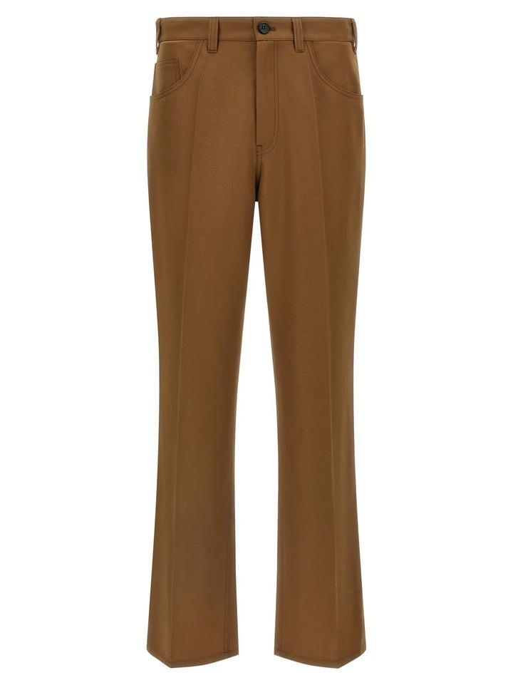 Marni Sample Sale | Marni Brown Virgin Wool Casual Pants - | Designer outlet