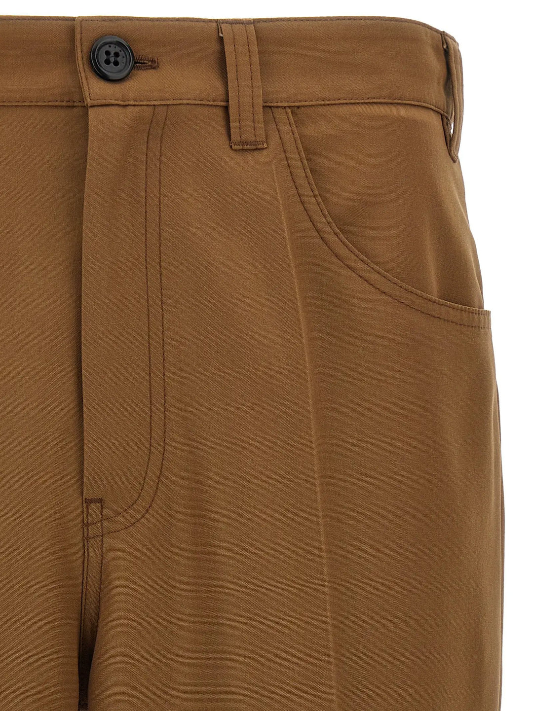 Marni Sample Sale | Marni Brown Virgin Wool Casual Pants - | Designer outlet