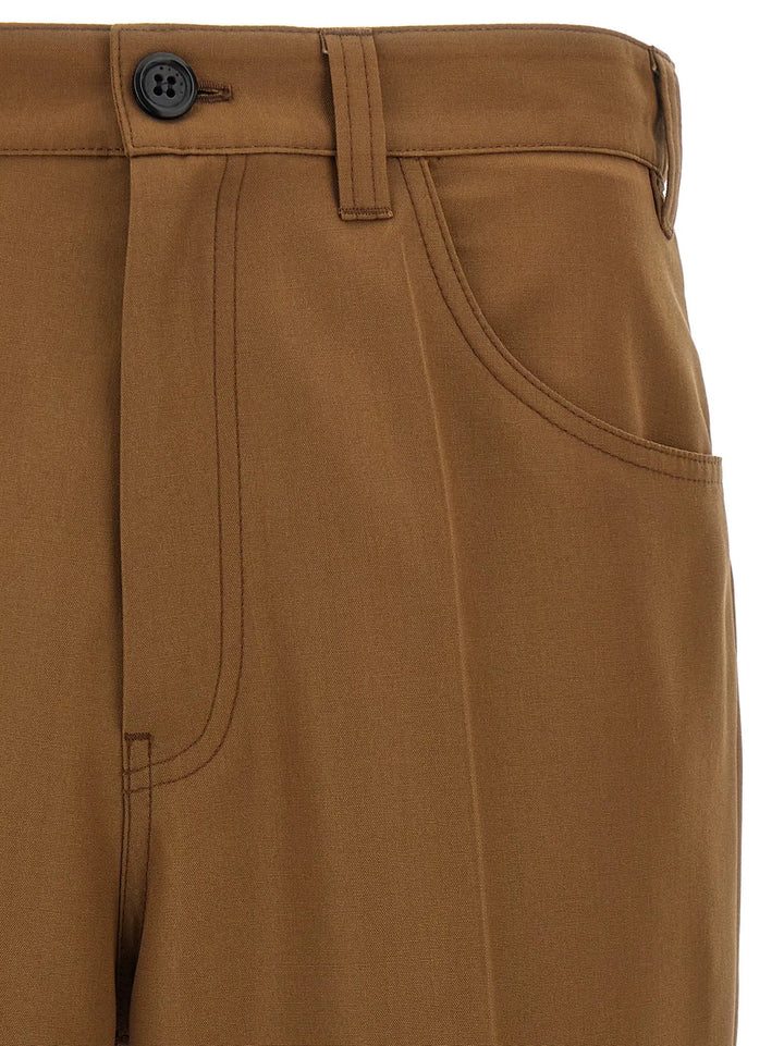 Marni Sample Sale | Marni Brown Virgin Wool Casual Pants - | Designer outlet