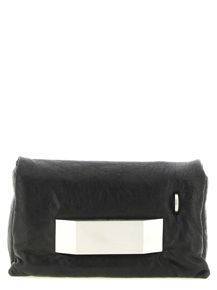 Rick Owens Sample Sale | Rick Owens Black Lamb Leather Clutch Bag - | Designer outlet