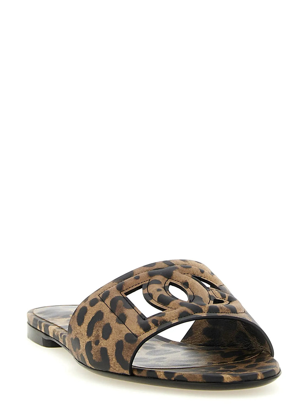 Dolce & Gabbana Sample Sale | Dolce & Gabbana Brown Calfskin Slides - | Designer outlet