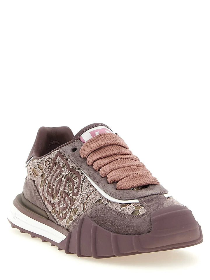 Dolce &amp; Gabbana Sample Sale | Dolce &amp; Gabbana Purple Leather Athletic Sneakers - | Designer outlet