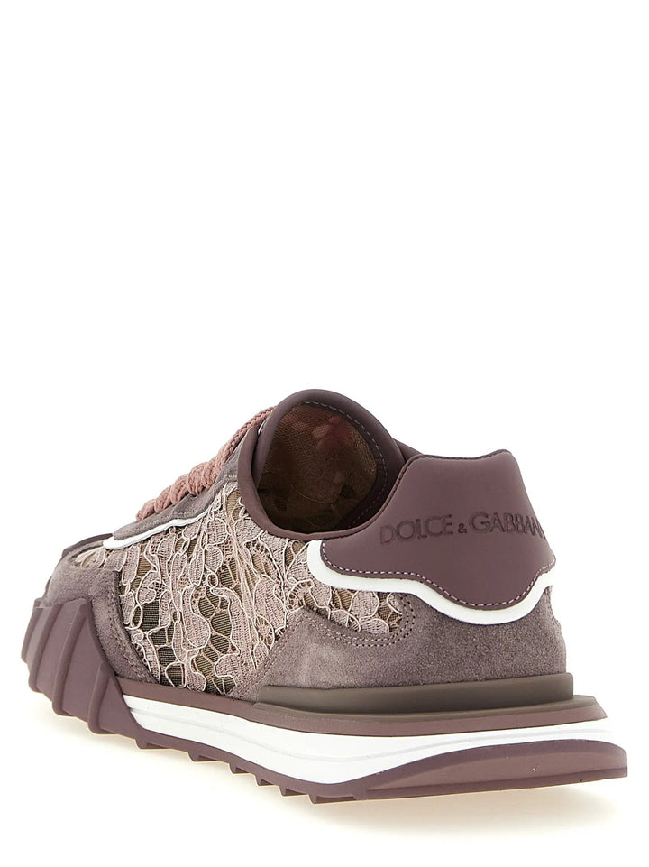 Dolce &amp; Gabbana Sample Sale | Dolce &amp; Gabbana Purple Leather Athletic Sneakers - | Designer outlet