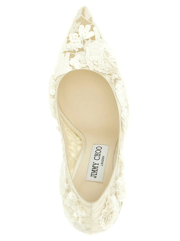 Jimmy Choo Sample Sale | Jimmy Choo Beige Tencel High Heel Pumps - | Designer outlet