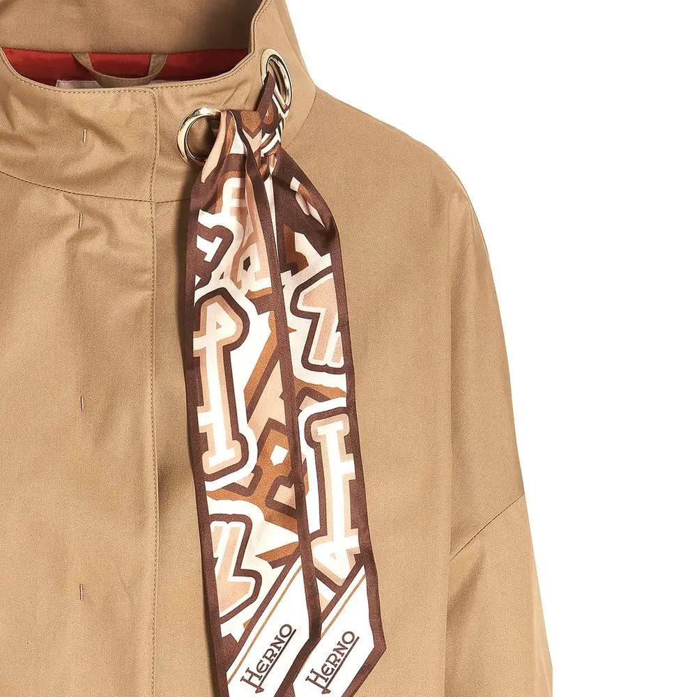 Herno Sample Sale | Herno Brown Cotton Coat - | Designer outlet