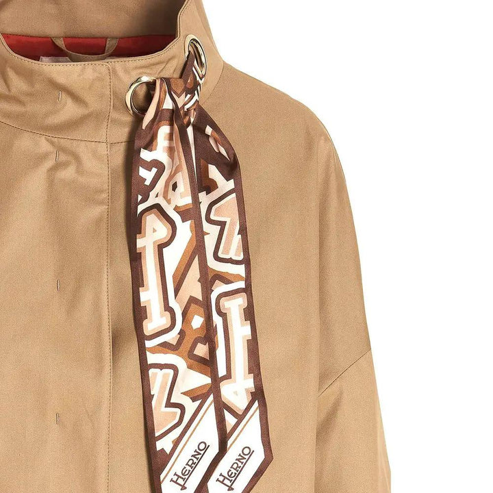 Herno Sample Sale | Herno Brown Cotton Coat - | Designer outlet
