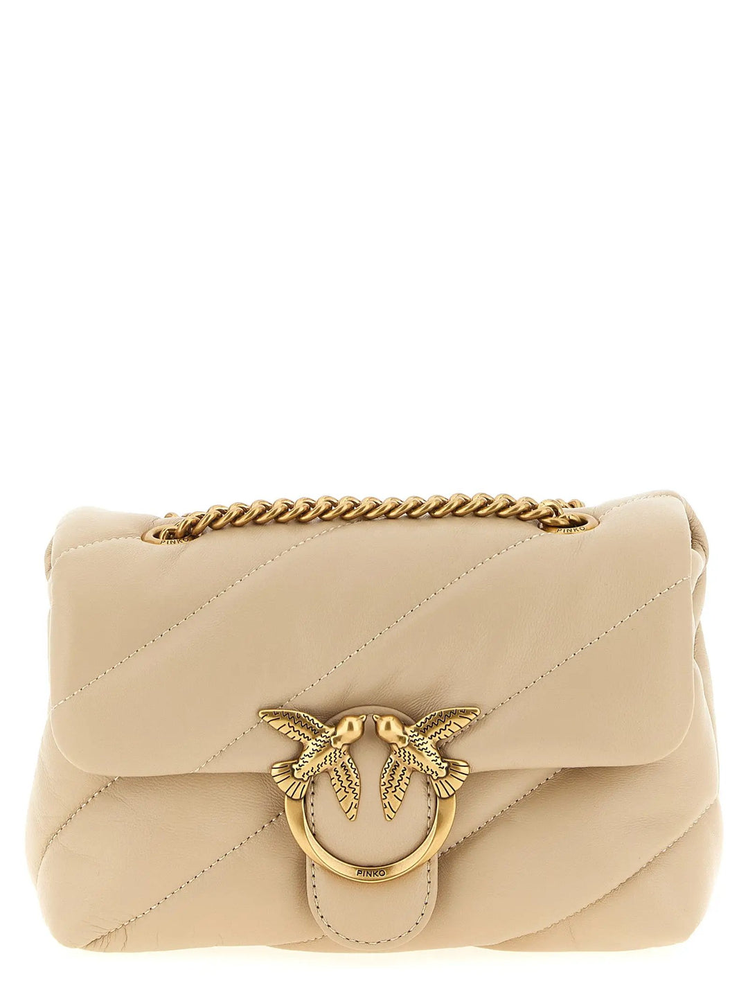 PINKO Sample Sale | PINKO Beige Lambskin Crossbody Bag - | Designer outlet