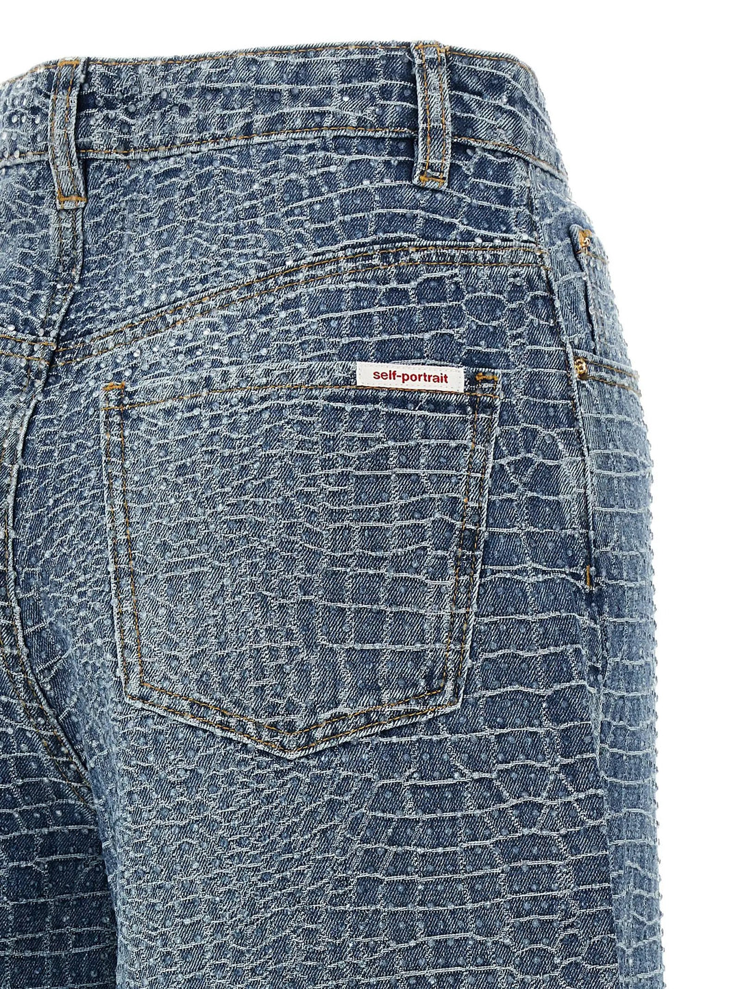 Self-Portrait Sample Sale | Self-Portrait Blue Cotton Jeans Denim - | Designer outlet