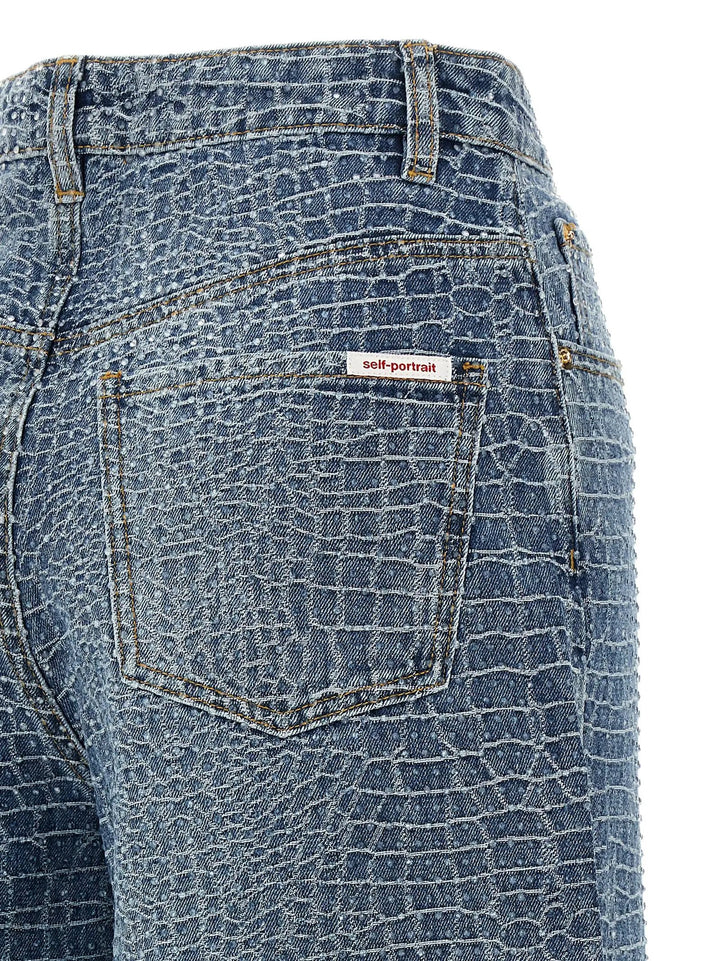 Self-Portrait Sample Sale | Self-Portrait Blue Cotton Jeans Denim - | Designer outlet