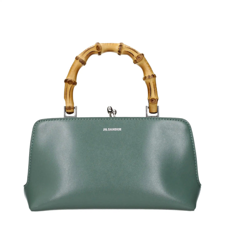 Jil Sander Green Leather Handbag