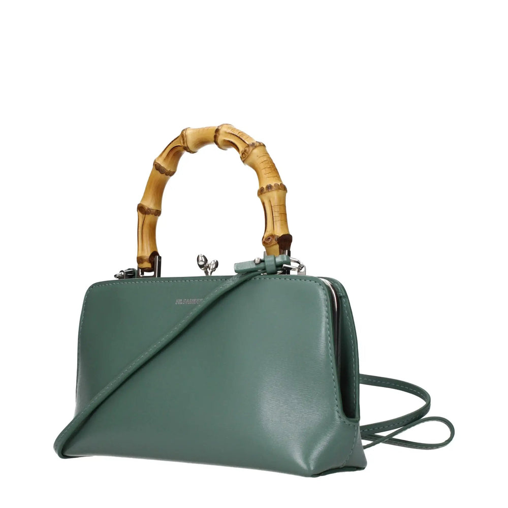 Jil Sander Sample Sale | Jil Sander Green Leather Handbag - | Designer outlet