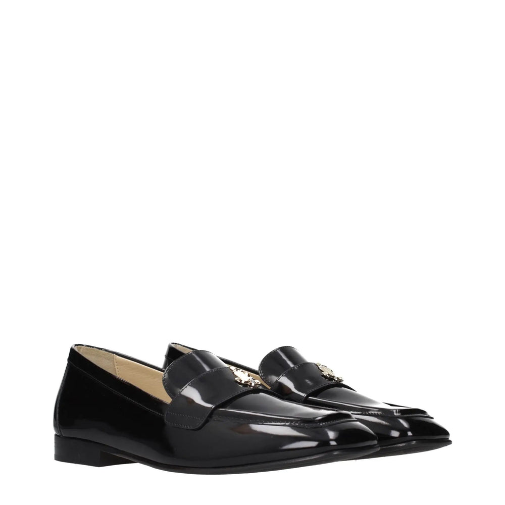 Jimmy Choo Sample Sale | Jimmy Choo Black Leather Slip-On Loafers - | Designer outlet