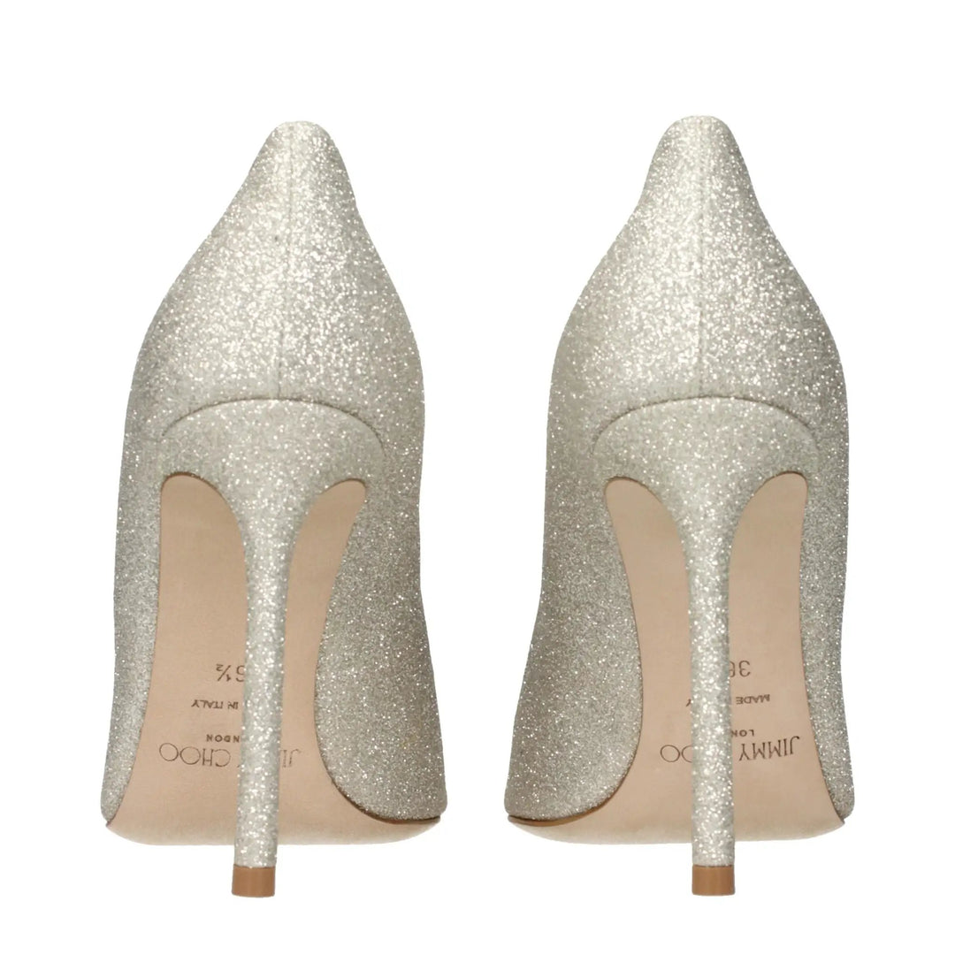 Jimmy Choo Gold Plastic High Heel Pumps
