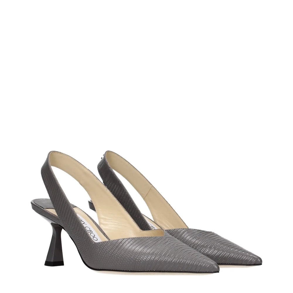 Jimmy Choo Sample Sale | Jimmy Choo Gray Leather High Heel Pumps - | Designer outlet