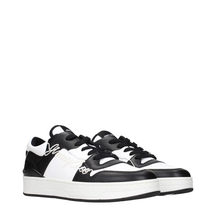 Jimmy Choo Black Leather Sneakers