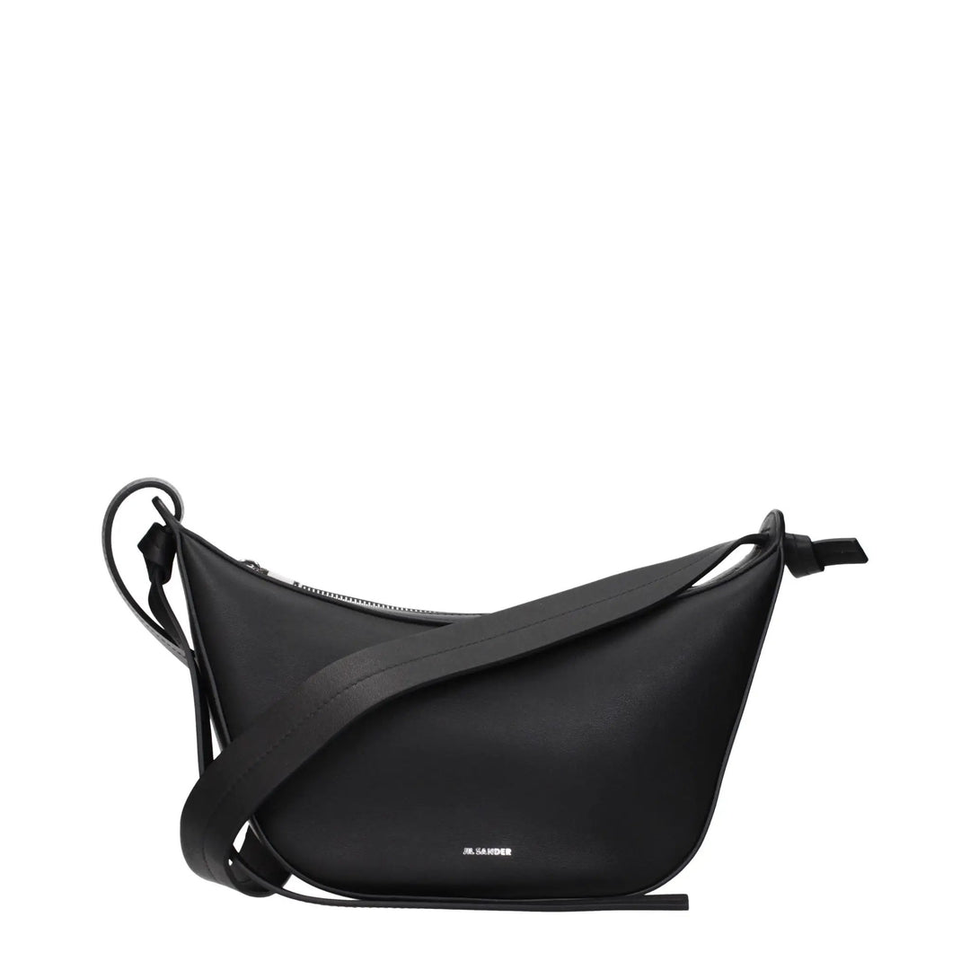 Jil Sander Black Leather Shoulder Bag