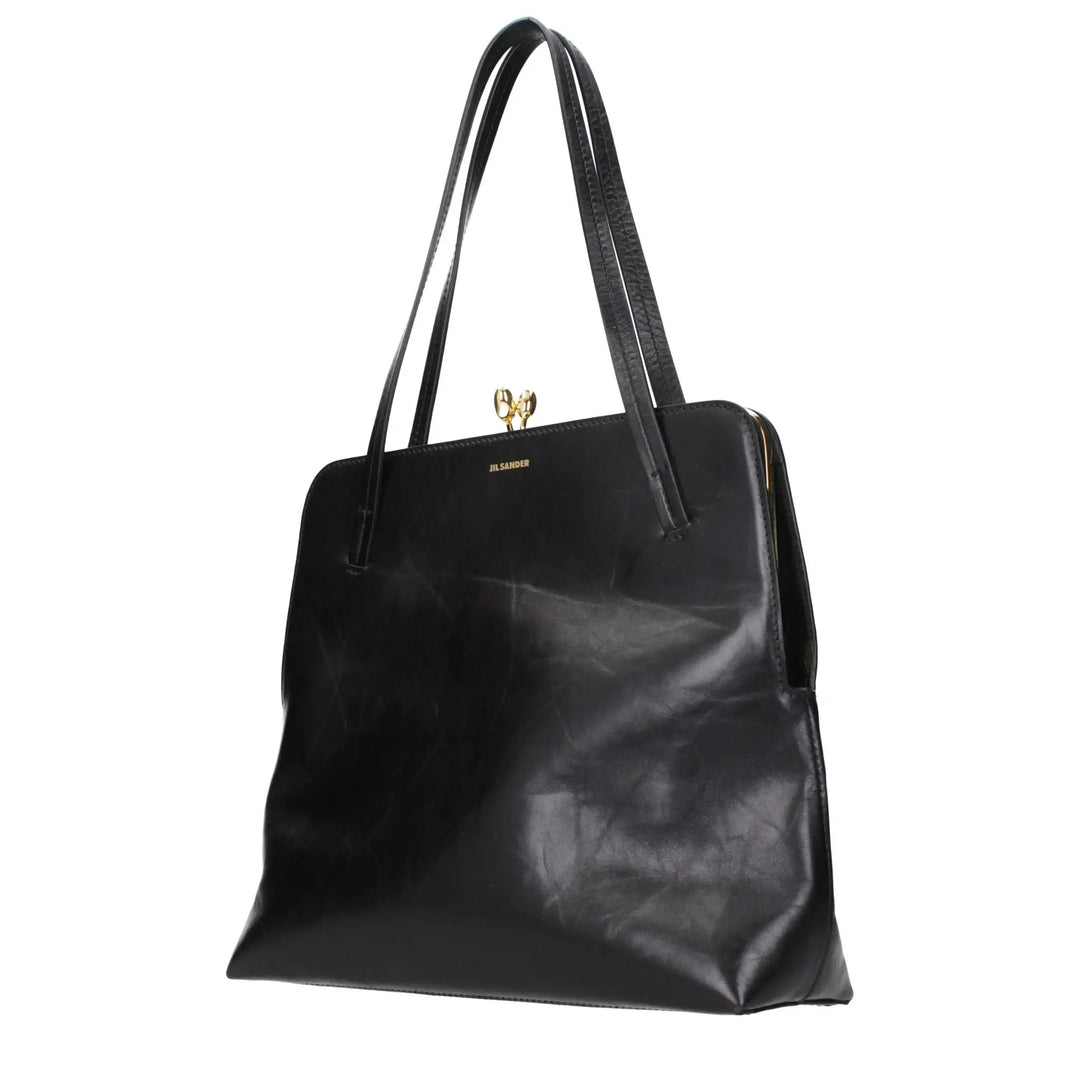 Jil Sander Black Leather Shoulder Bag