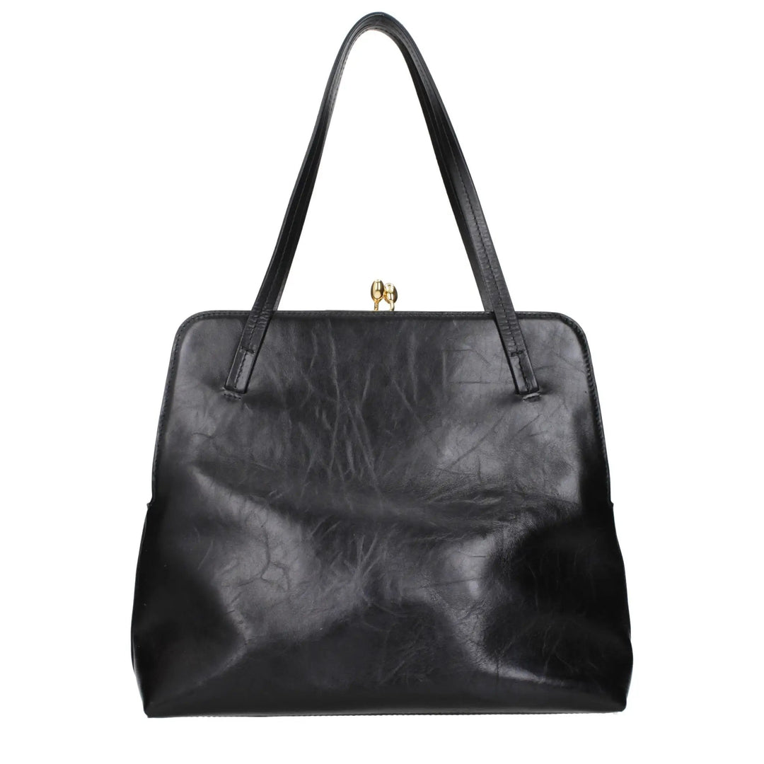 Jil Sander Black Leather Shoulder Bag
