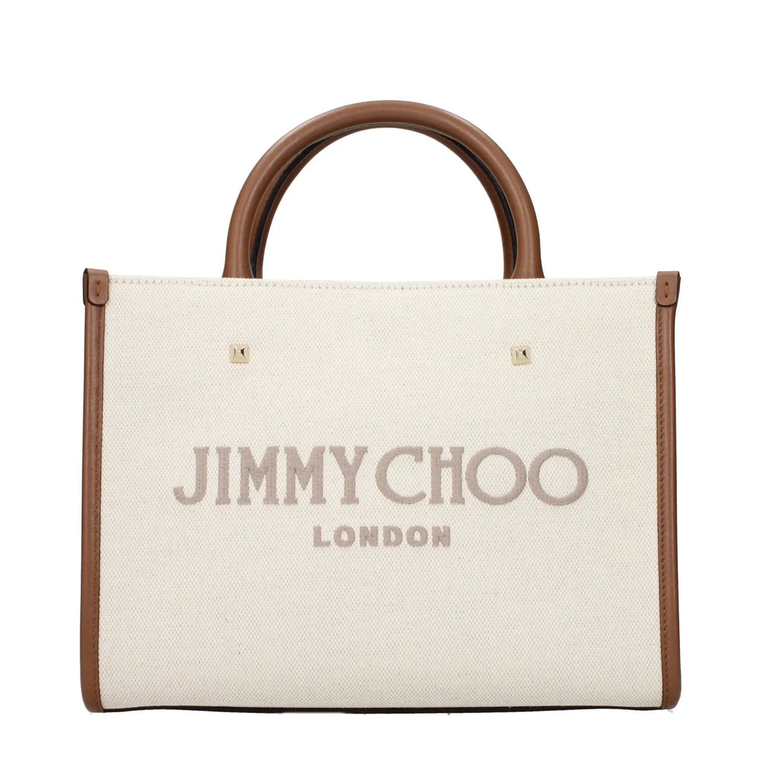 Jimmy Choo Beige Fabric Handbag