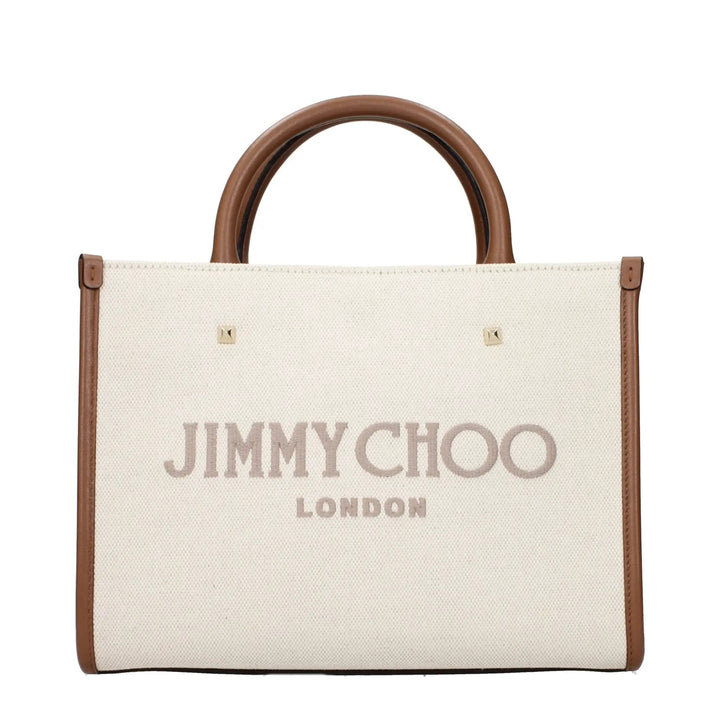 Jimmy Choo Beige Fabric Handbag