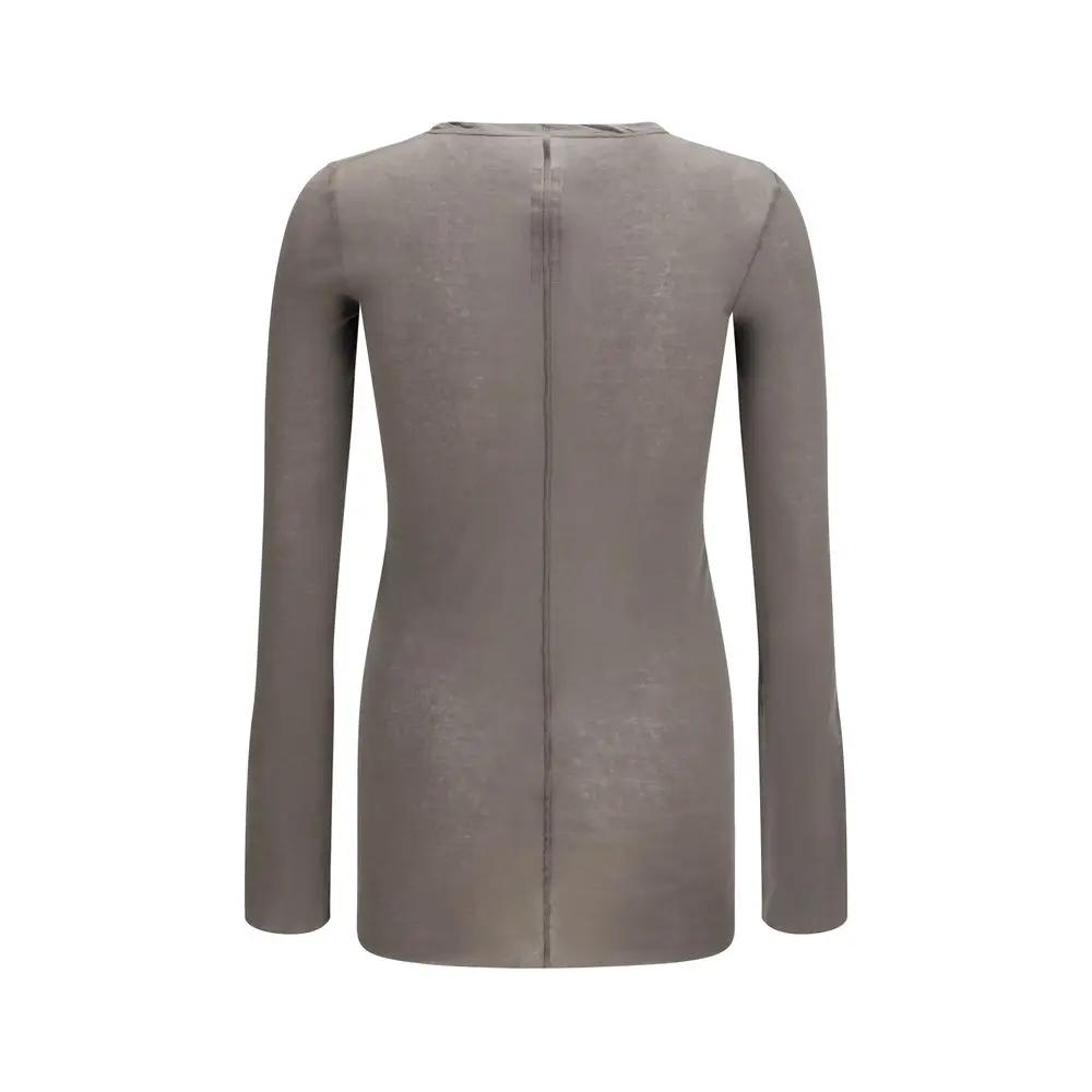 Rick Owens Brown Cotton Long Sleeve T-Shirt