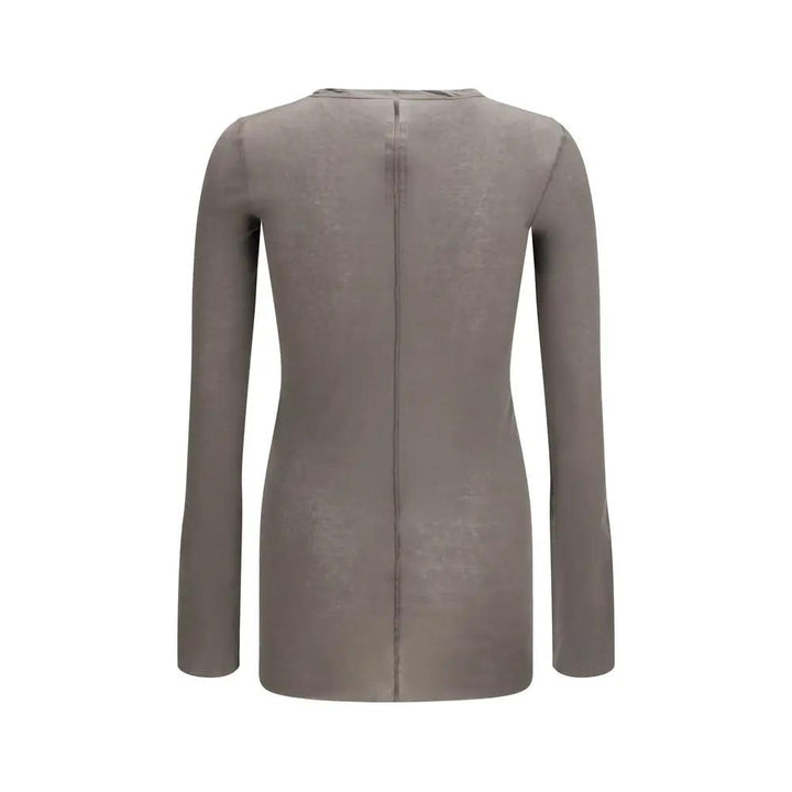 Rick Owens Brown Cotton Long Sleeve T-Shirt