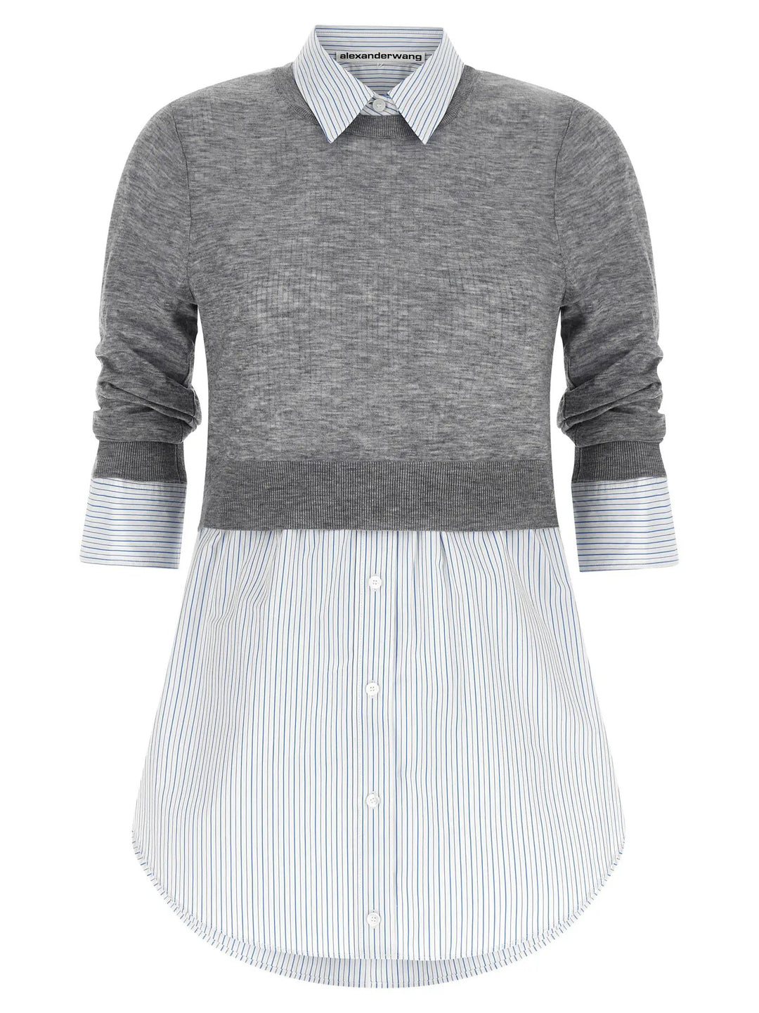 Alexander Wang Sample Sale | Alexander Wang Gray Wool Blouse - | Designer outlet
