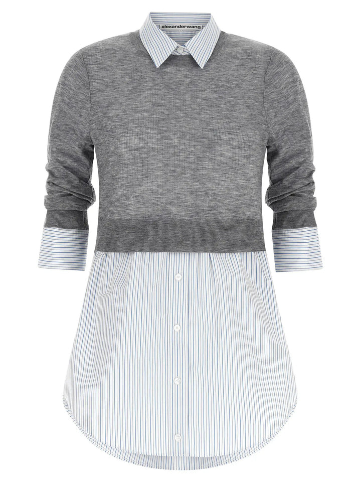 Alexander Wang Sample Sale | Alexander Wang Gray Wool Blouse - | Designer outlet