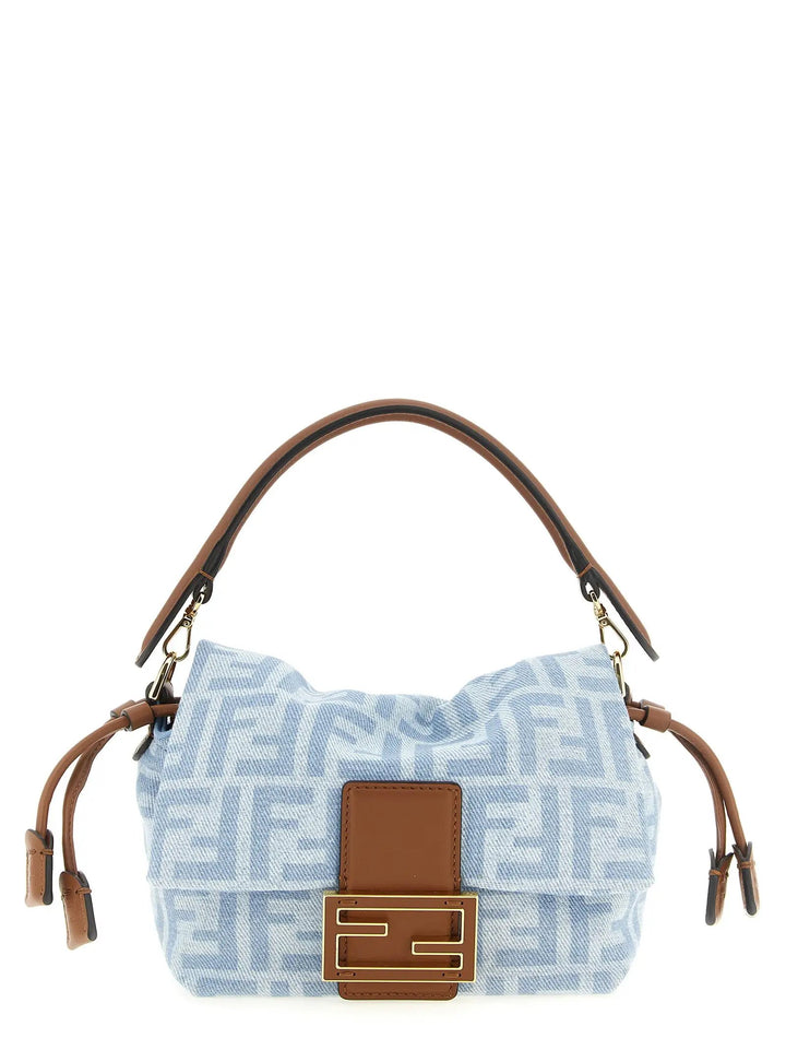 Fendi Sample Sale | Fendi Blue Cotton Handbag - | Designer outlet